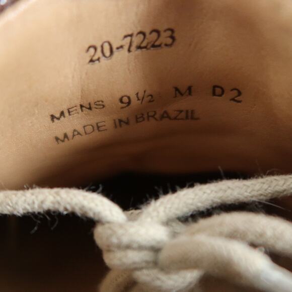 Johnston & Murphy Shoes Mens 9.5 Derby Oxford Leather Sheepskin Split Toe Brown main image 8
